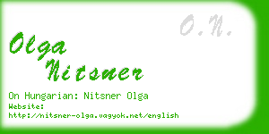 olga nitsner business card